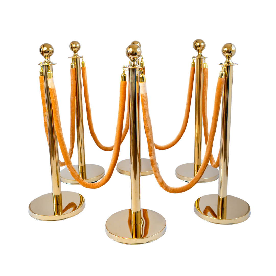 ¡PACK PROMOCIONAL! 6 SEPARADORES DE FILA CON CORDÓN TERCIOPELO!