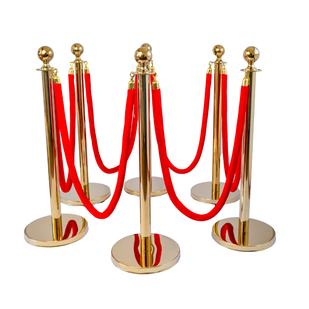 ¡PACK PROMOCIONAL! 6 SEPARADORES DE FILA CON CORDÓN TERCIOPELO!