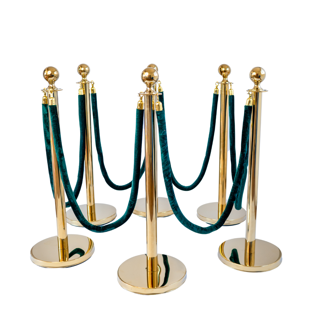 ¡PACK PROMOCIONAL! 6 SEPARADORES DE FILA CON CORDÓN TERCIOPELO!