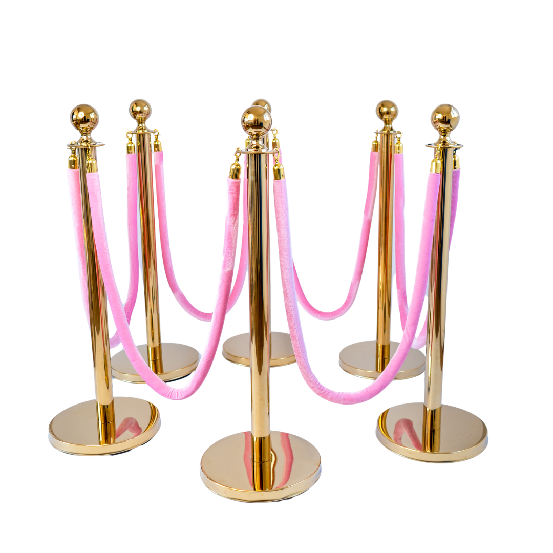 ¡PACK PROMOCIONAL! 6 SEPARADORES DE FILA CON CORDÓN TERCIOPELO!