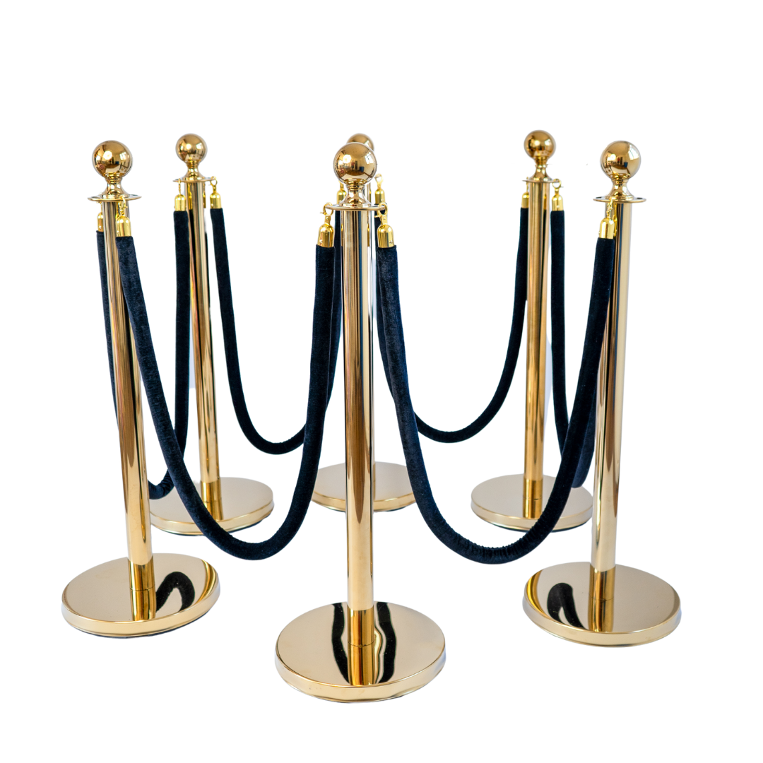 ¡PACK PROMOCIONAL! 6 SEPARADORES DE FILA CON CORDÓN TERCIOPELO!