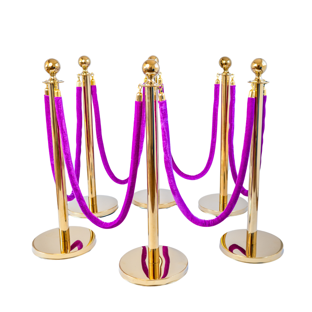 ¡PACK PROMOCIONAL! 6 SEPARADORES DE FILA CON CORDÓN TERCIOPELO!