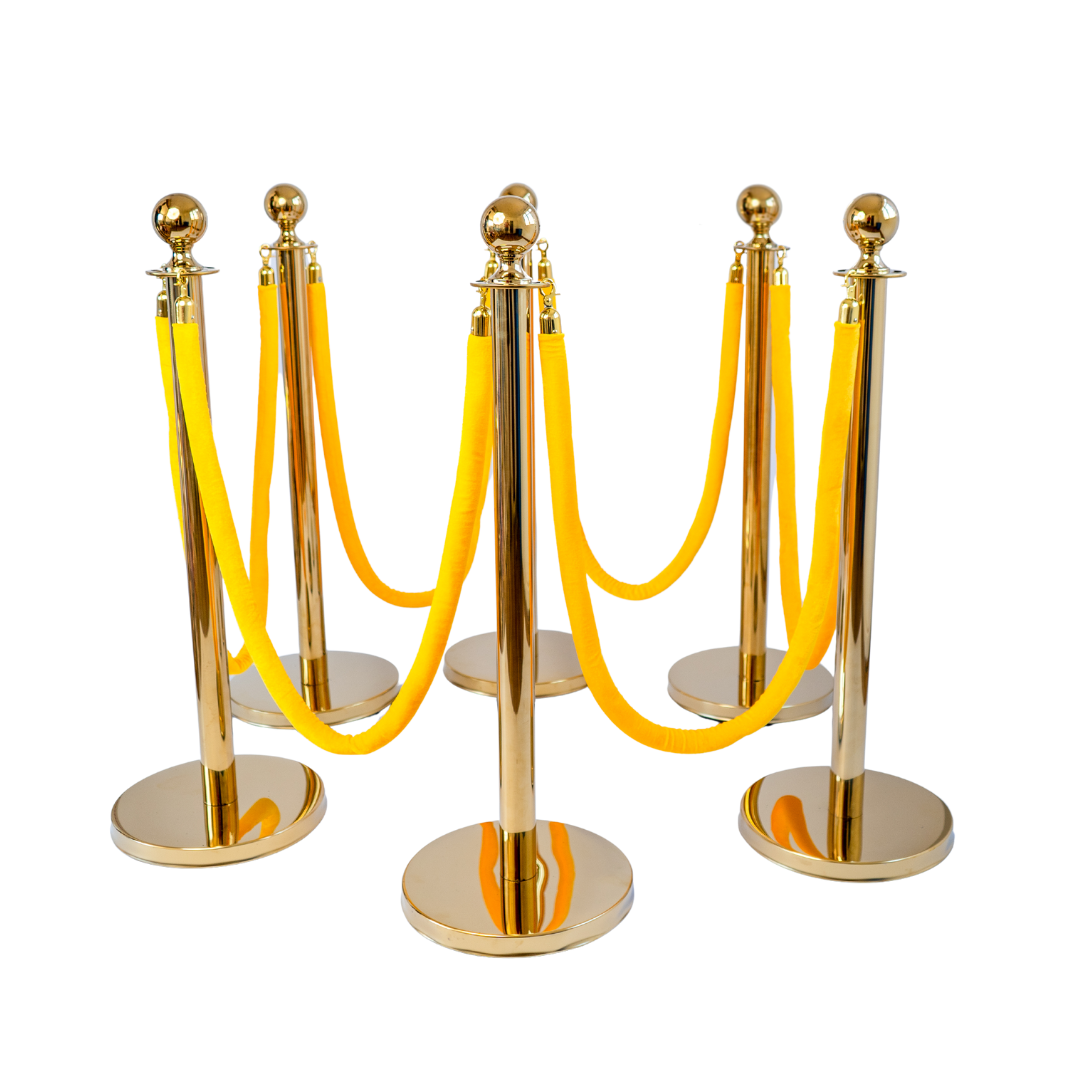 ¡PACK PROMOCIONAL! 6 SEPARADORES DE FILA CON CORDÓN TERCIOPELO!