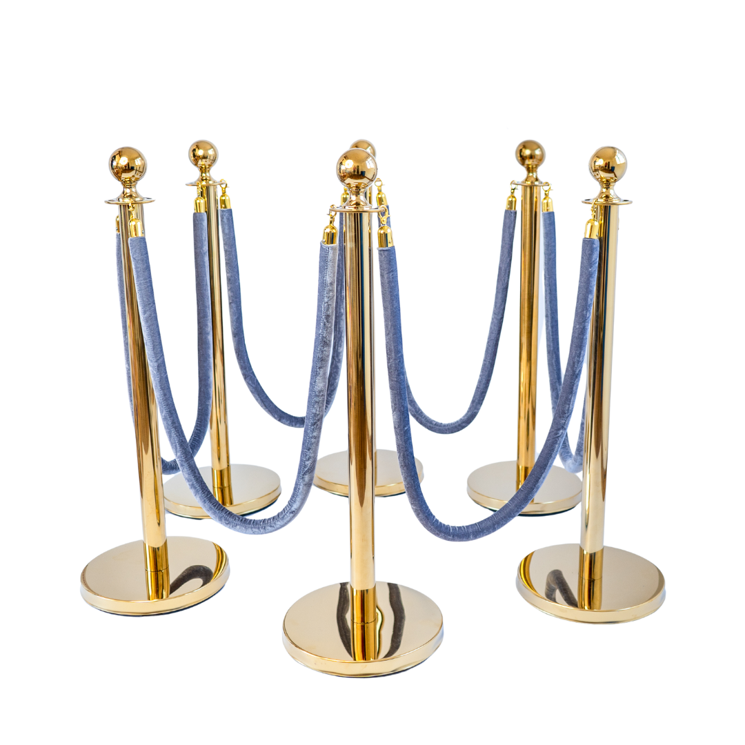 ¡PACK PROMOCIONAL! 6 SEPARADORES DE FILA CON CORDÓN TERCIOPELO!