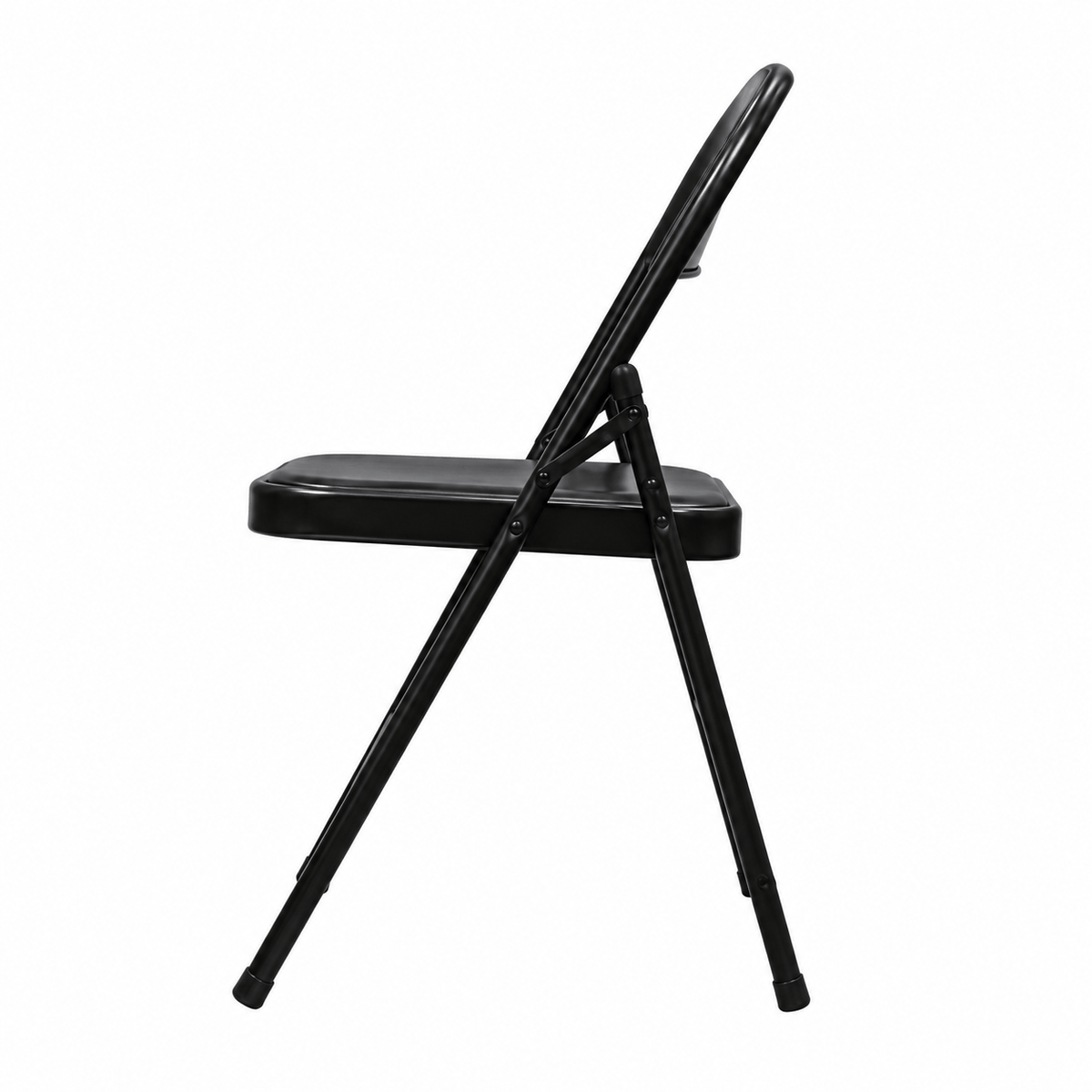 Silla Plegable Negra de Alta Resistencia — Soporta hasta 150 kg, Ideal para Eventos
