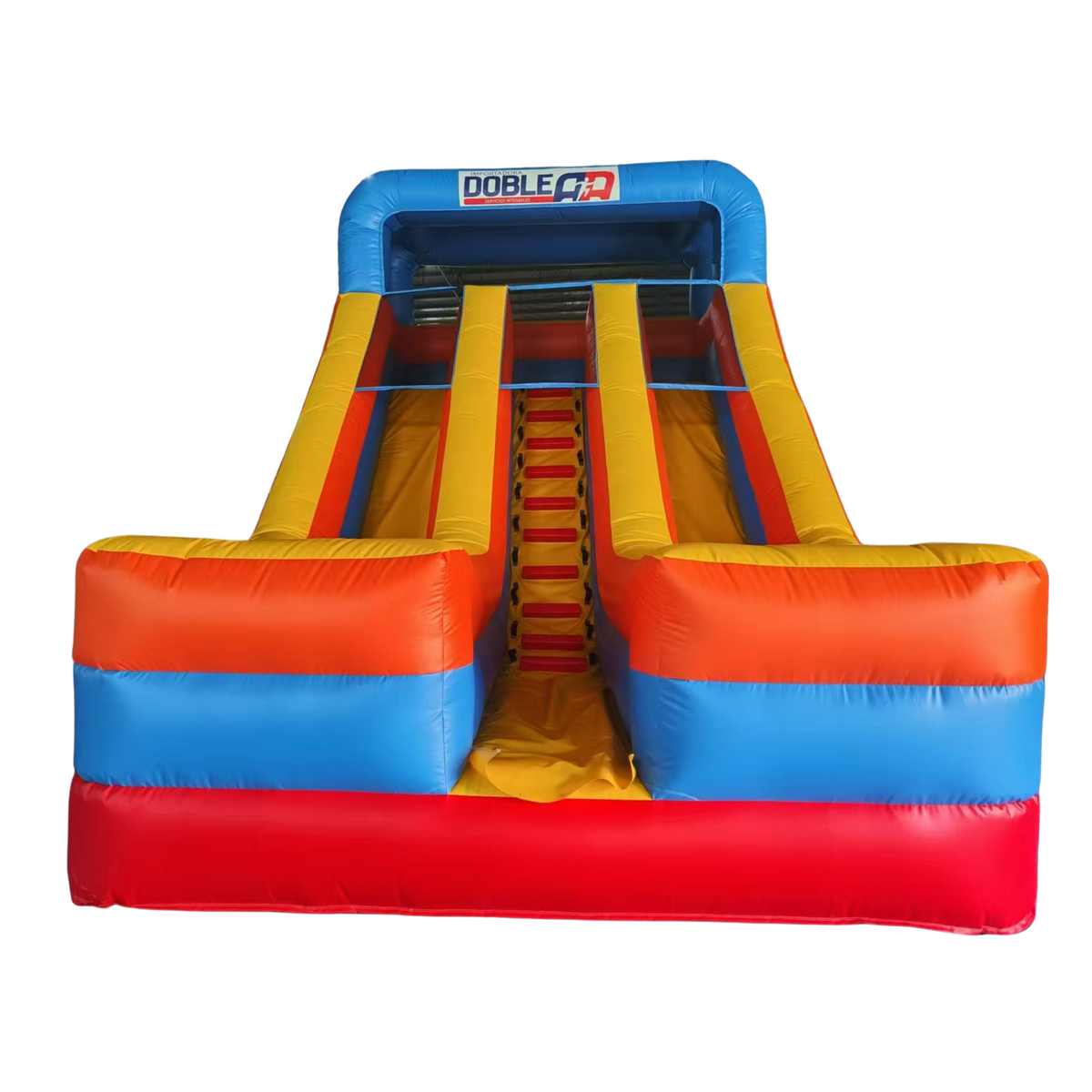 Tobogán Cuadrado Doble Inflable para Niños — Incluye Turbina