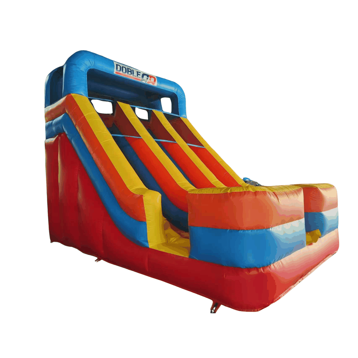 Tobogán Cuadrado Doble Inflable para Niños — Incluye Turbina