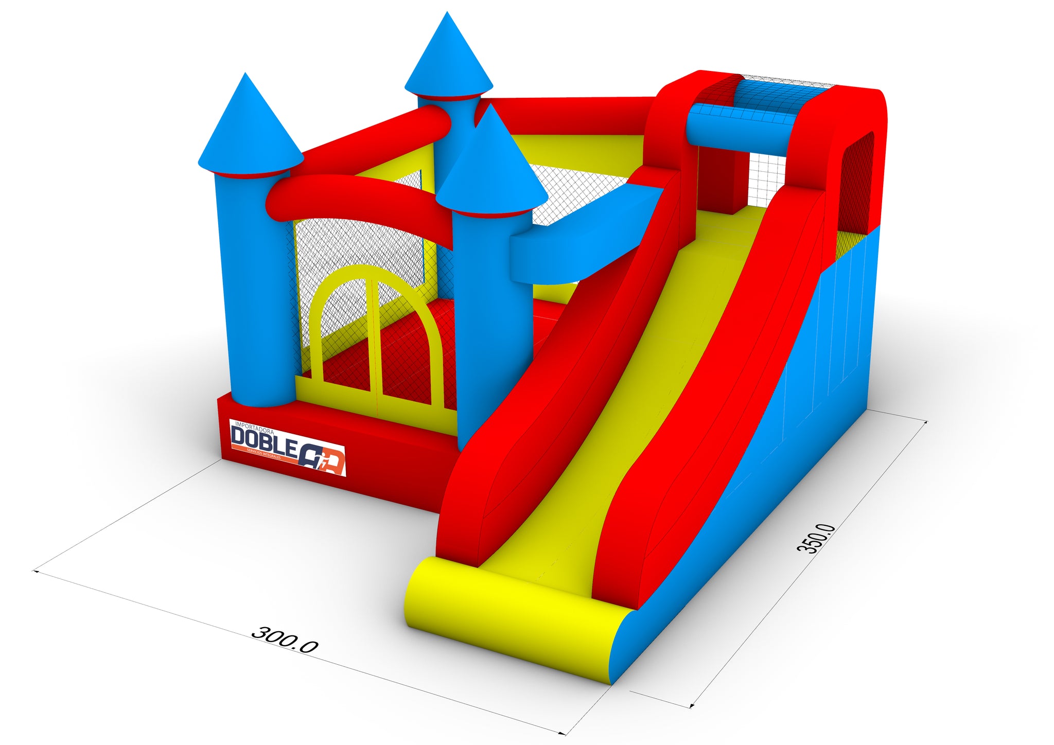 JUEGO INFLABLE CASTILLO PEQUEÑO (INCLUYE UNA TURBINA)