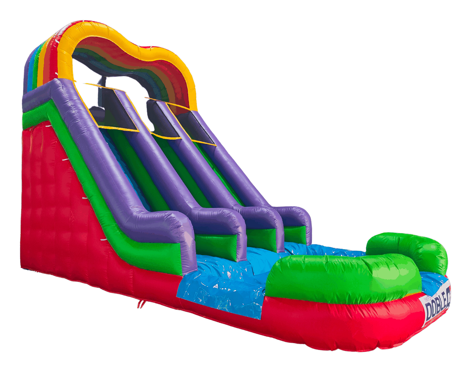 Tobogán inflable acuático