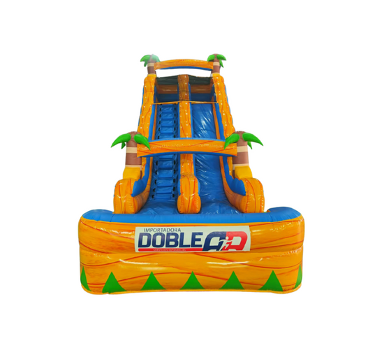 Tobogán Inflable Palmera — Turbina de 2 HP incluida