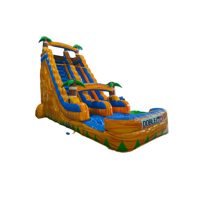 Tobogán Inflable Palmera — Turbina de 2 HP incluida