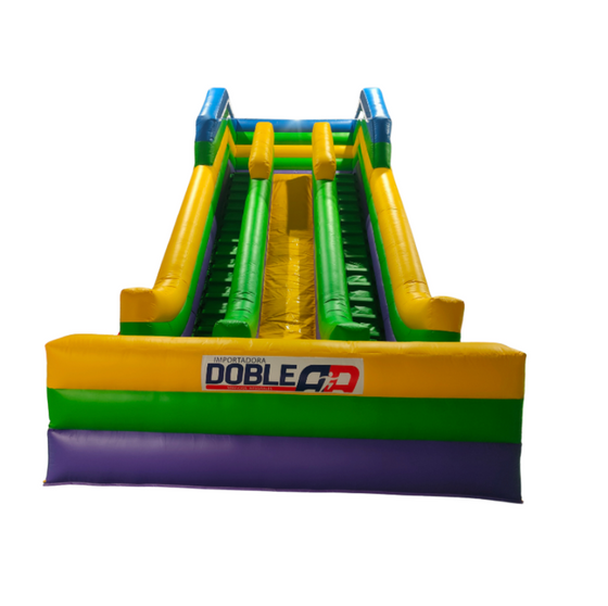 Tobogán Inflable Verde — Turbina de 2 HP incluida