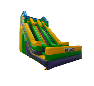 Tobogán Inflable Verde — Turbina de 2 HP incluida